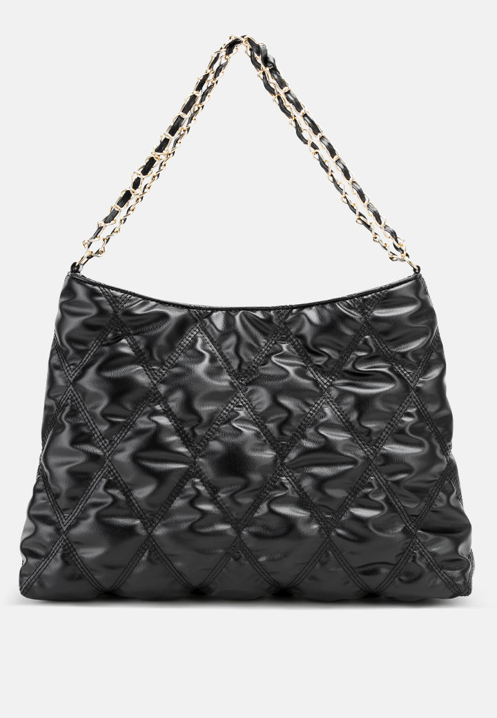 quilted hobo bag by ruw#color_black