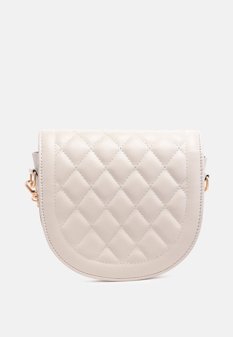 quilted saddle sling bag#color_white