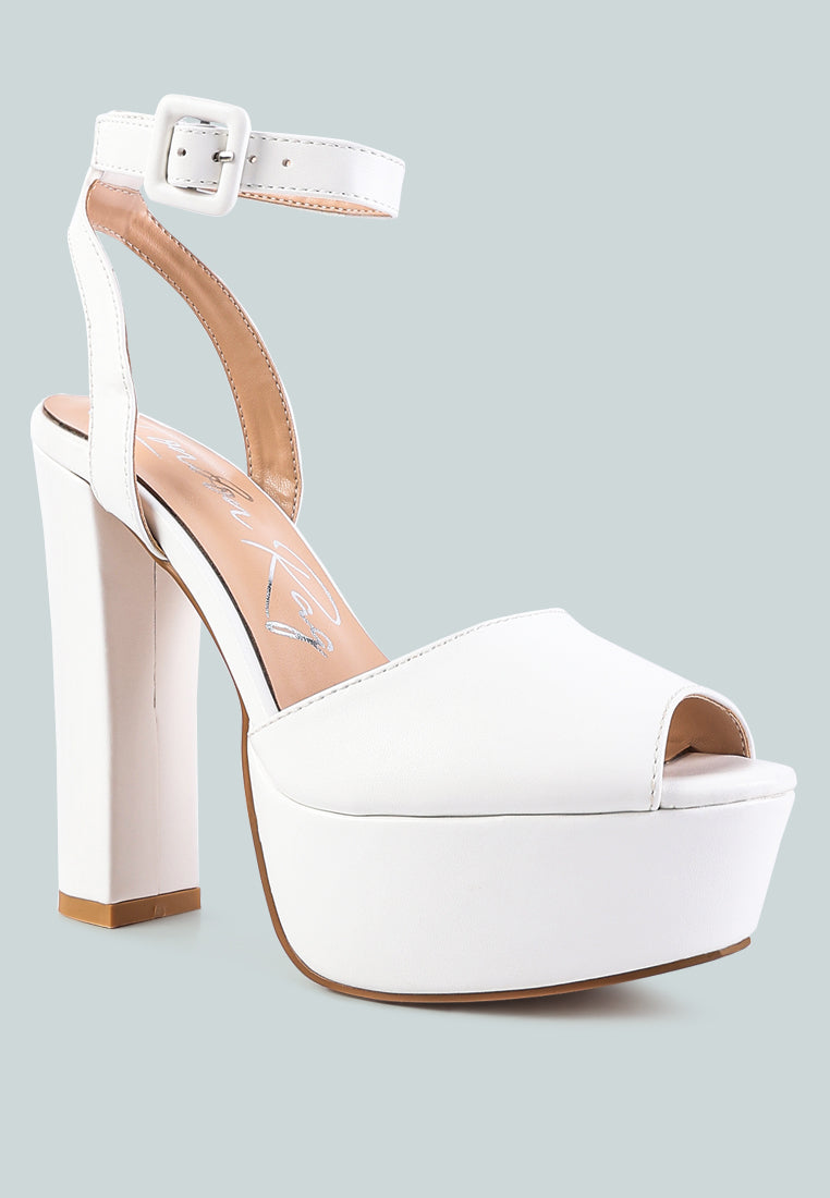 rager peep-toe high platform block sandals#color_white