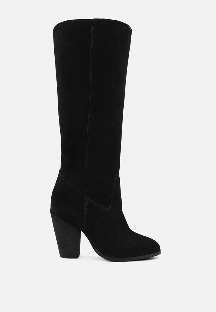botas de becerro de cuero gran tormenta#color_Negro