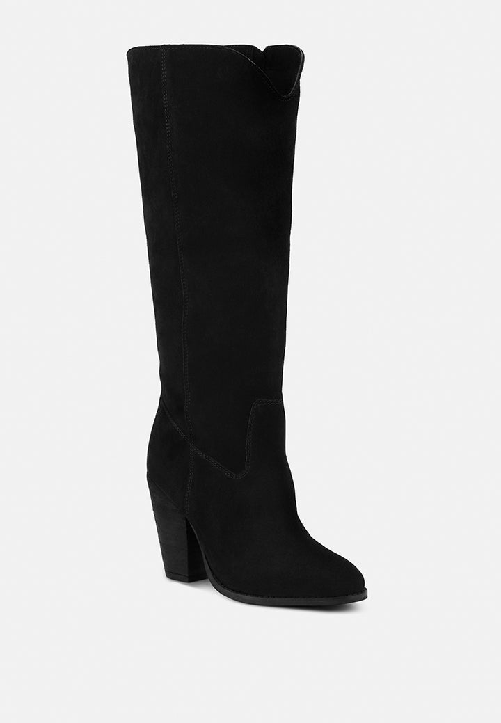 botas de becerro de cuero gran tormenta#color_Negro