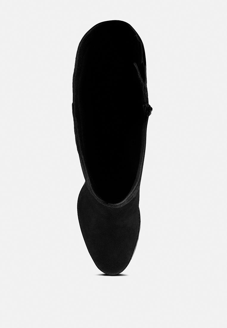 botas de becerro de cuero gran tormenta#color_Negro