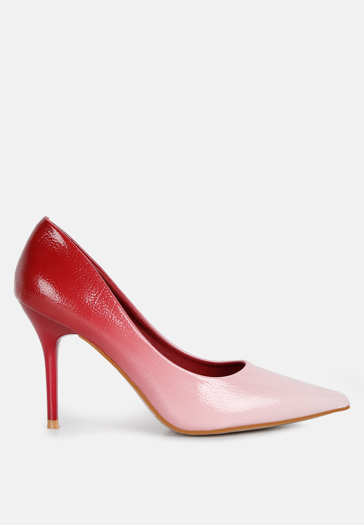 daddario ombre mid heel pumps#color_red