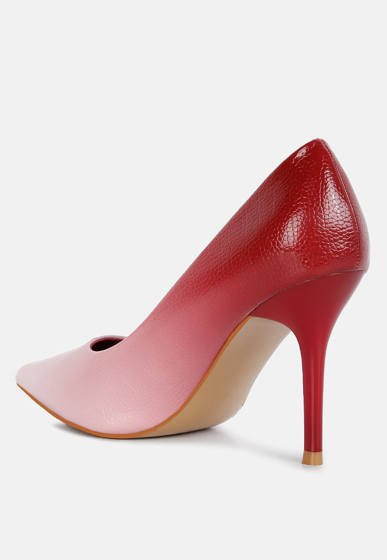 daddario ombre mid heel pumps#color_red