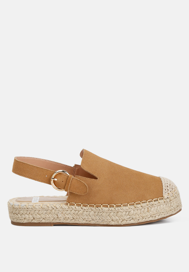 suede slingback strap espadrilles by ruw#color_tan