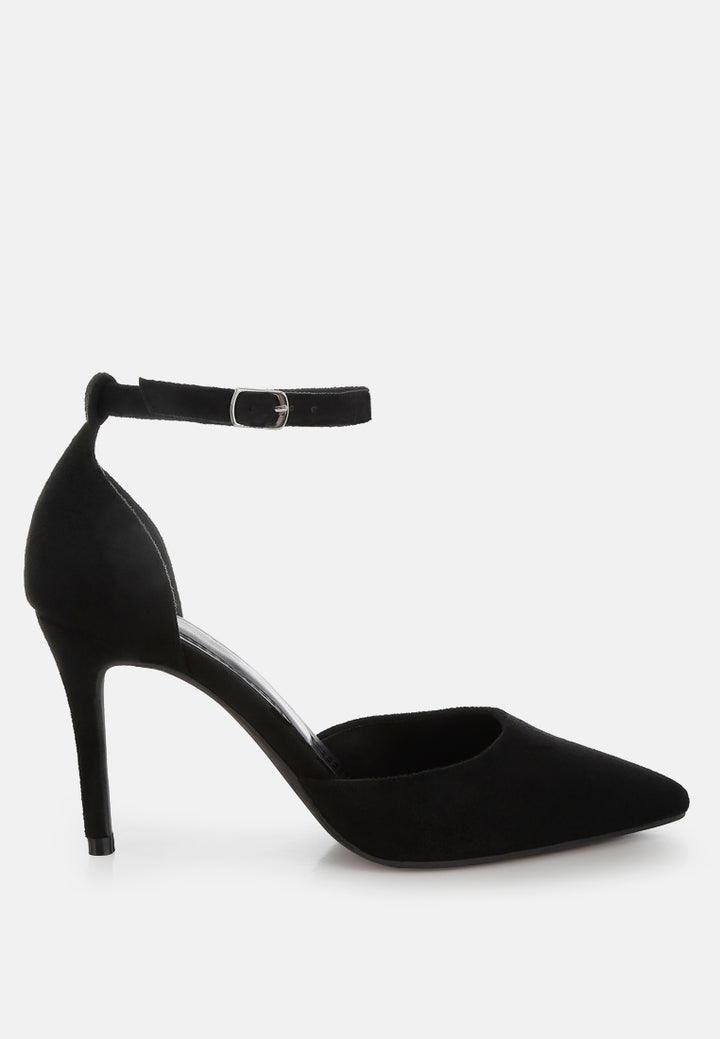 microfiber stiletto sandals by rag#color_black