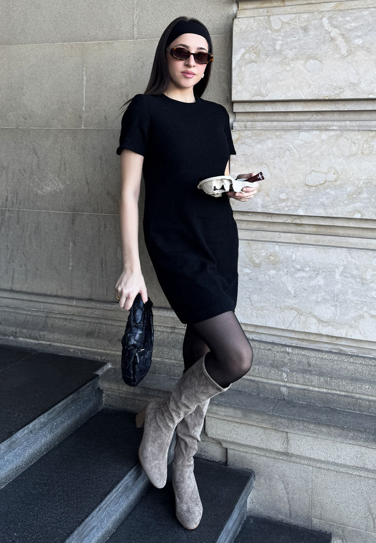 microfiber knee high boots by ruw#color_taupe