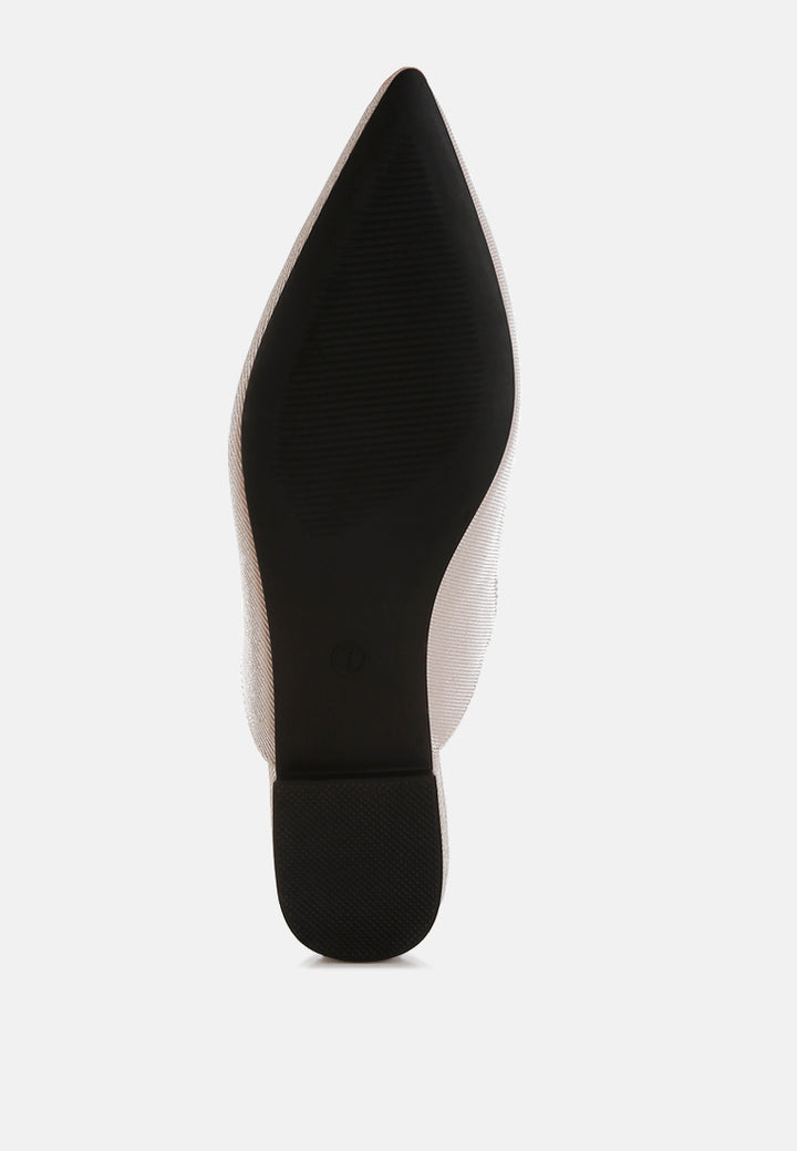 diamante strap glitter mules by ruw#color_beige