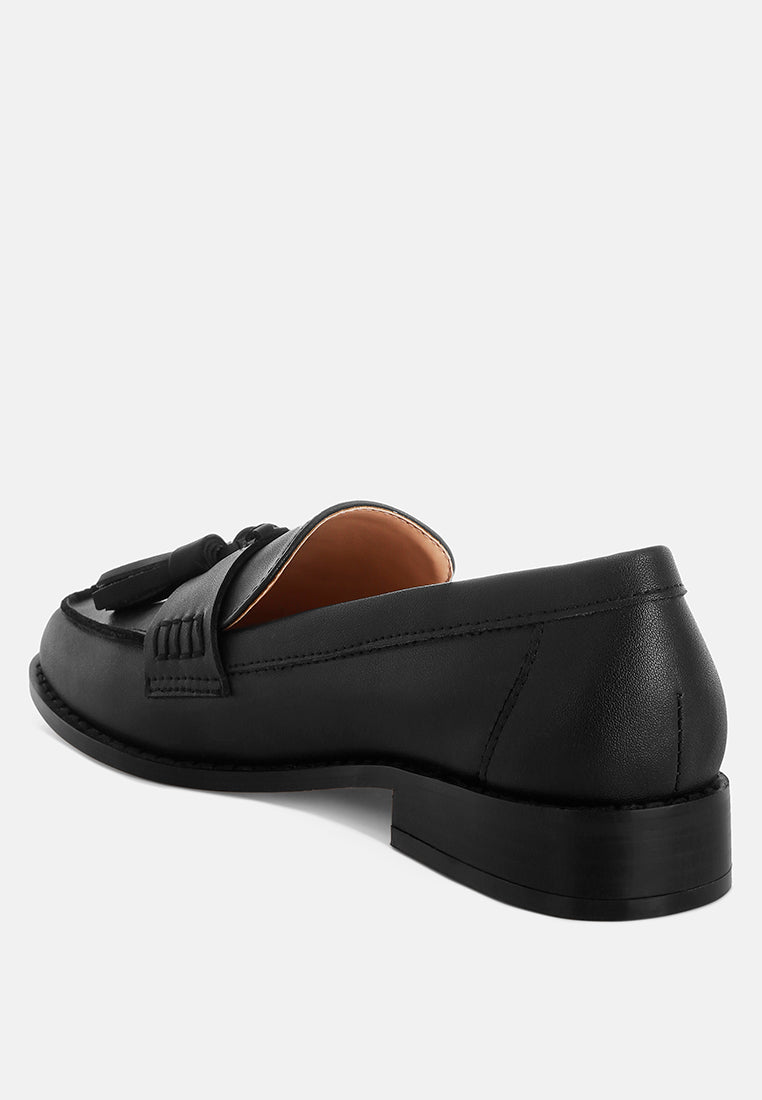 yelena real leather tassel loafers#color_black