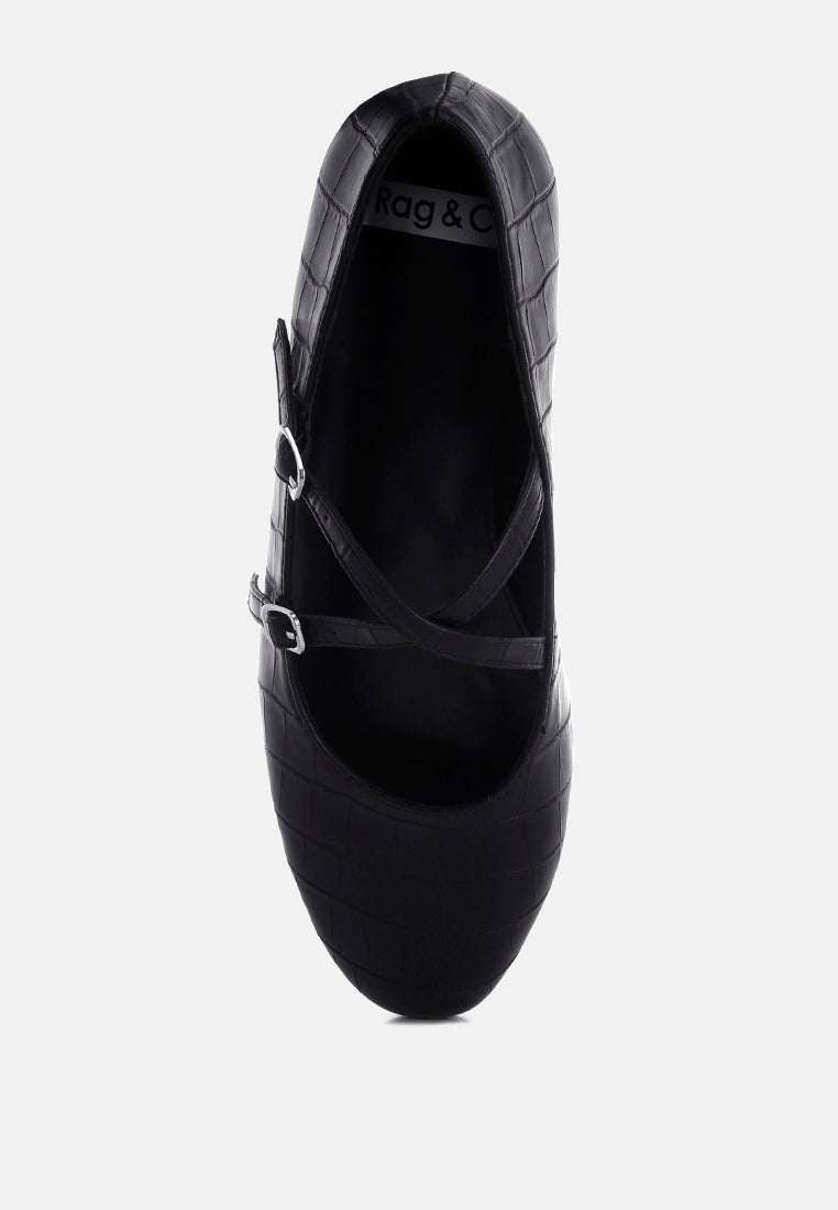 chirola mary jane ballet flats#color_black-croco-faux-leather