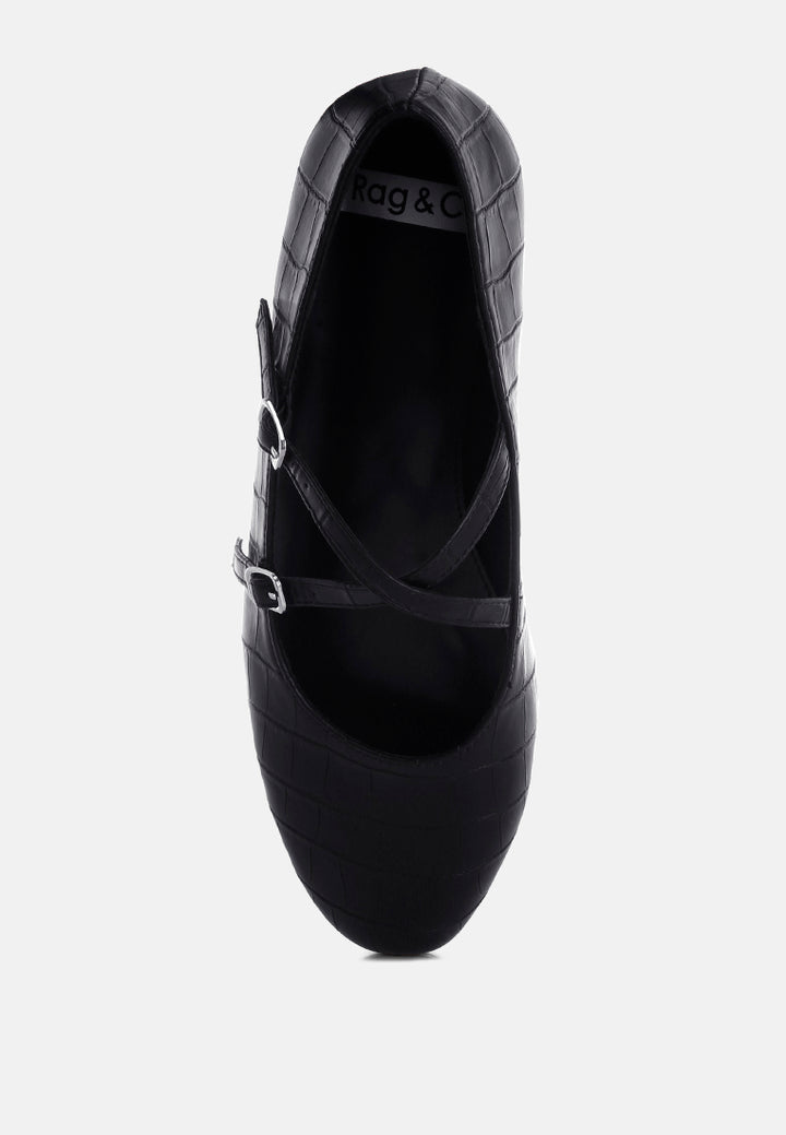 chirola mary jane ballet flats#color_black-croco-faux-leather