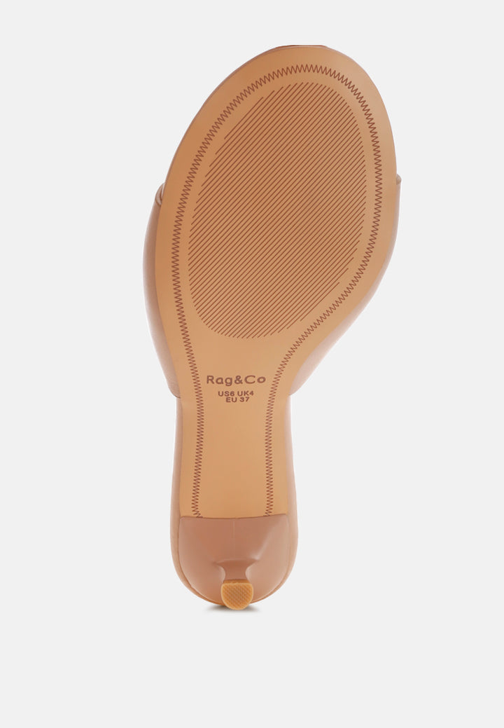 Vizzini Kitten Heel Sandals#color_beige Genuine Leather