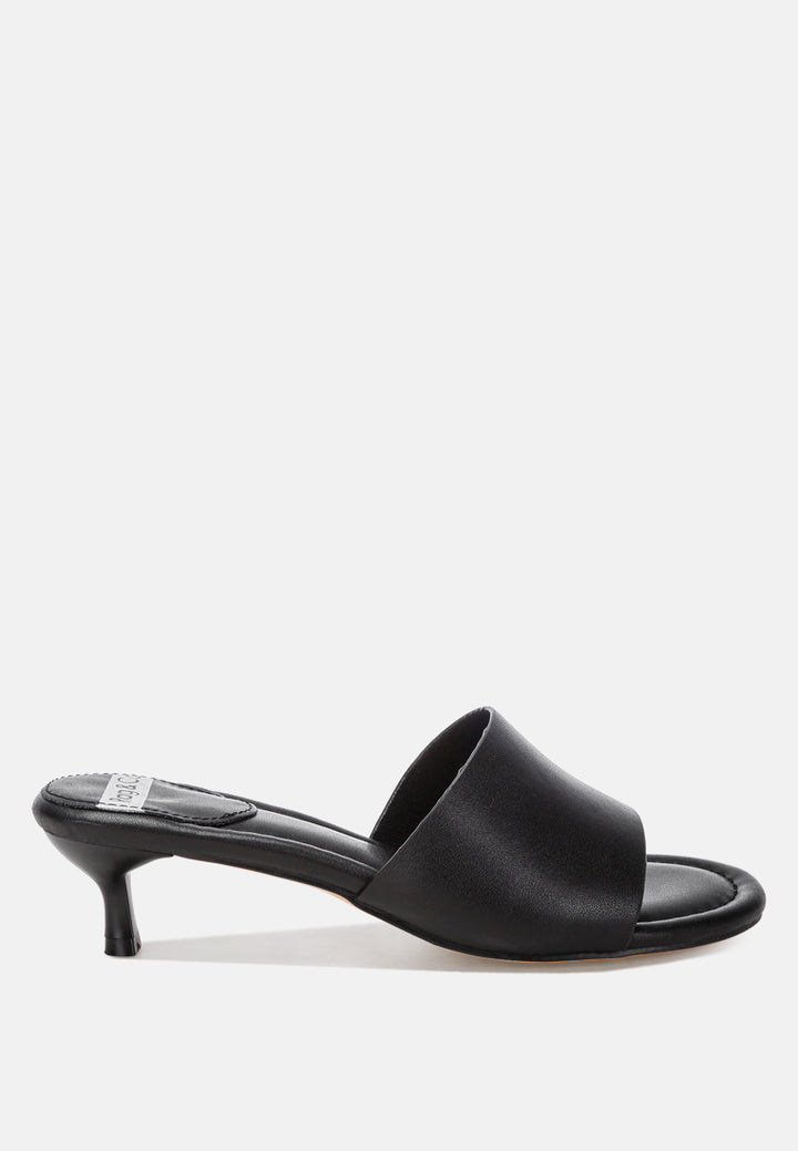 Vizzini Kitten Heel Sandals#color_black Genuine Leather