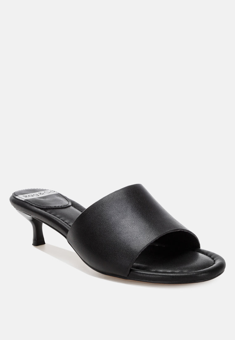Vizzini Kitten Heel Sandals#color_black Genuine Leather