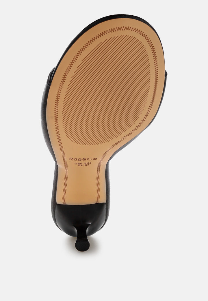 Vizzini Kitten Heel Sandals#color_black Genuine Leather