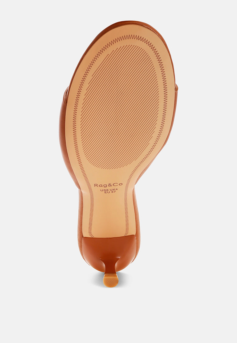 Vizzini Kitten Heel Sandals#color_tan Genuine Leather