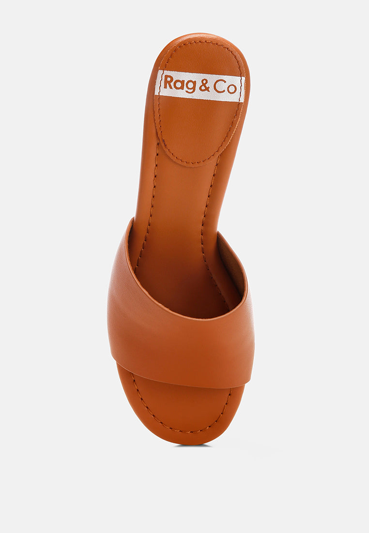 Vizzini Kitten Heel Sandals#color_tan Genuine Leather