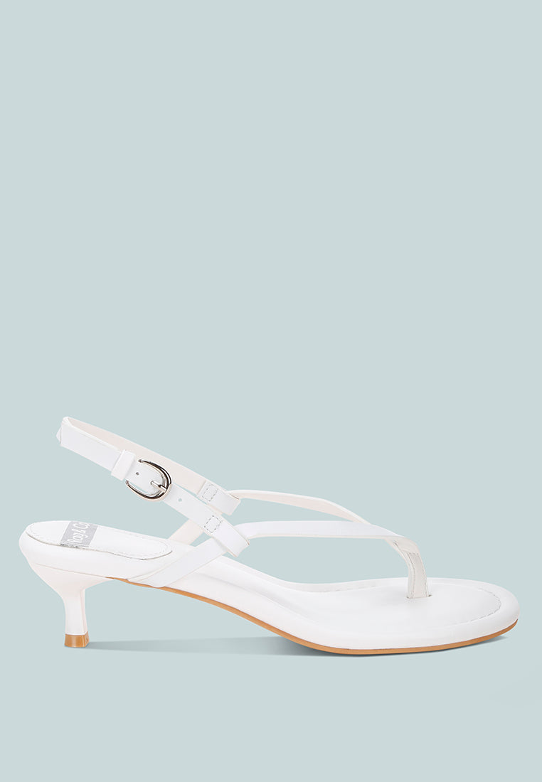 brisbou thong strap heels#color_white Genuine Leather