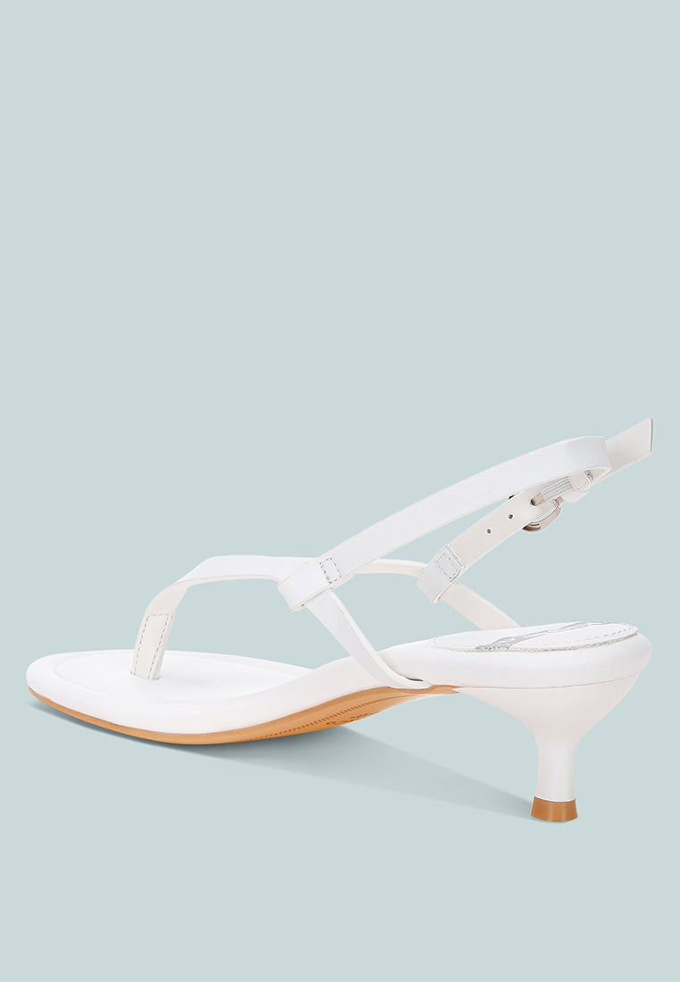 brisbou thong strap heels#color_white Genuine Leather