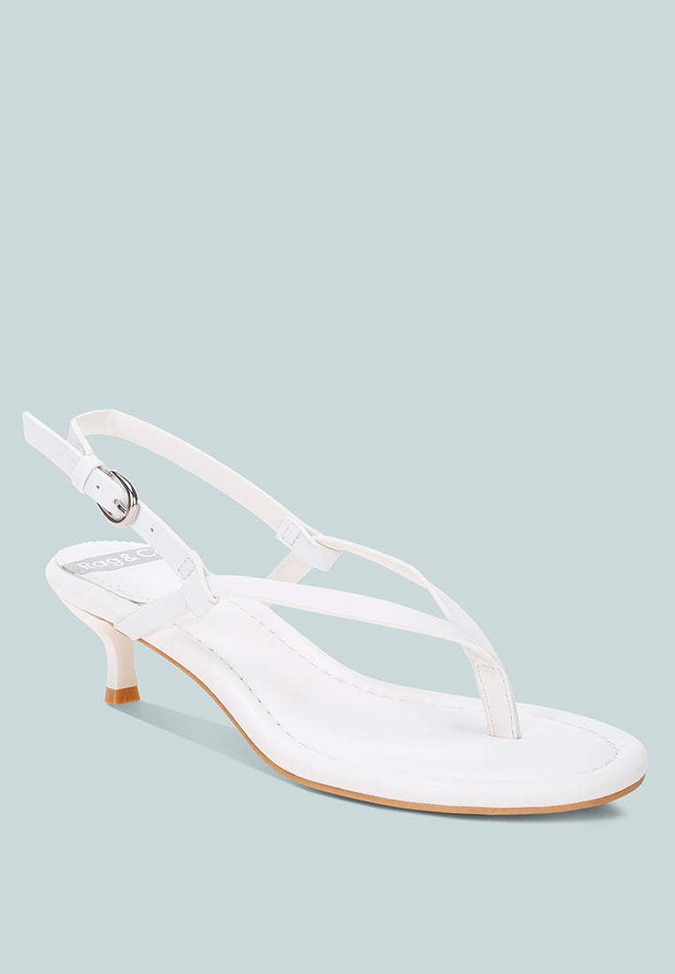 brisbou thong strap heels#color_white Genuine Leather