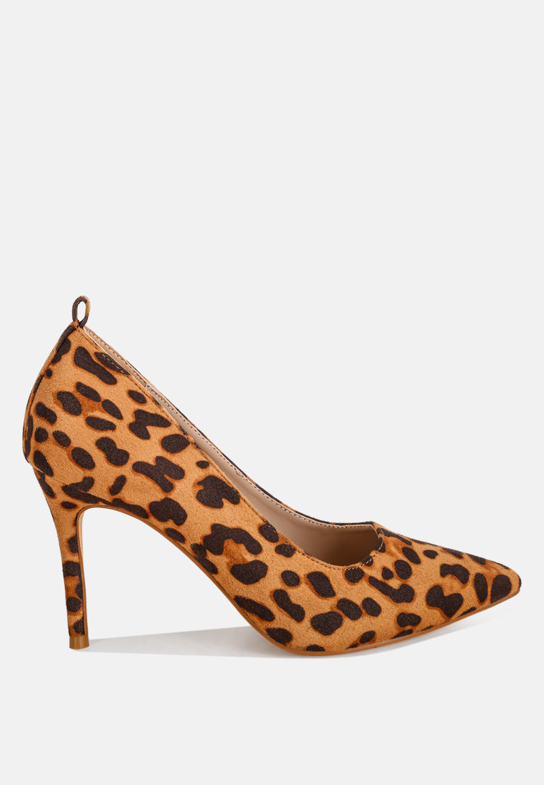 ruw#color_leopard-suede 踝帶細跟高跟鞋