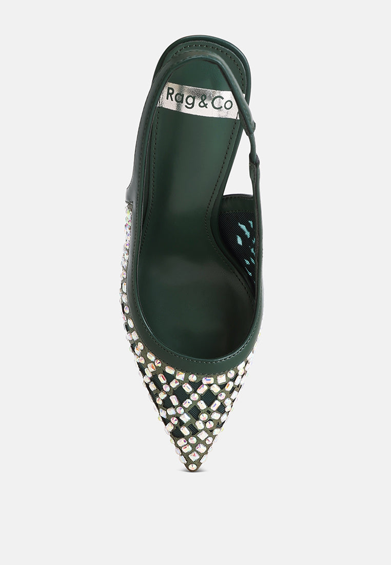 orvana diamante embellished slingback sandals#color_green-smooth