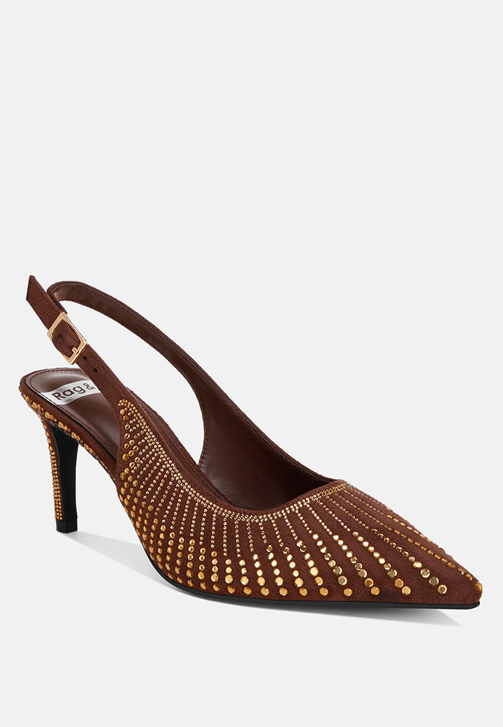 odessa slingback rhinestone embellished heels#color_brown-suede