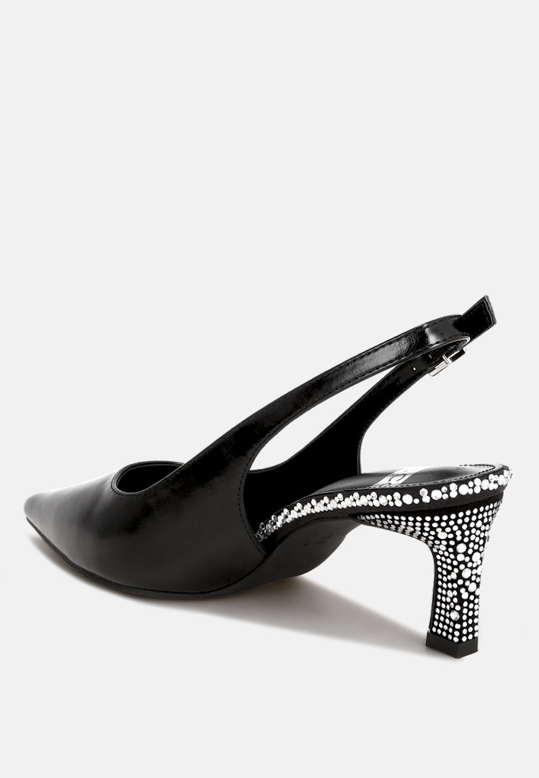 ondrila slingback embellished heels#color_black-smooth