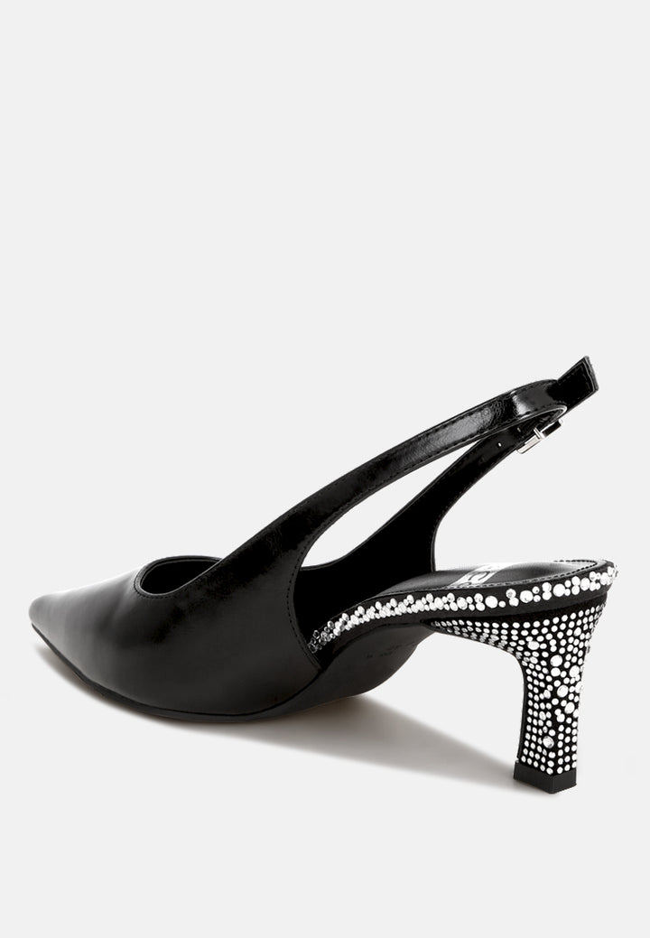ondrila slingback embellished heels#color_black-smooth