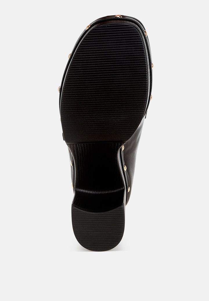 block heel platform loafers#color_black