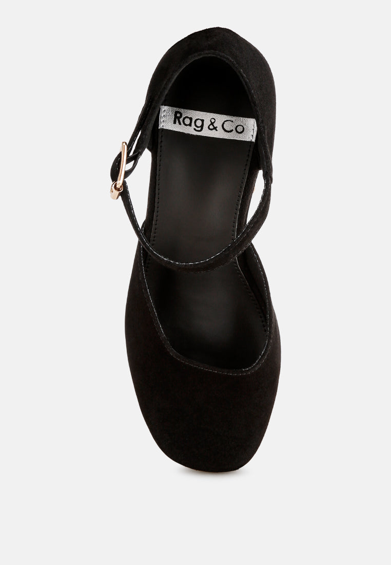 pin buckle ankle strap heels#color_black