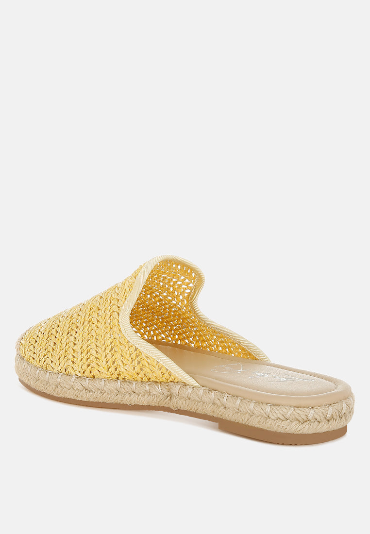 nongai raffia espadrilles mules by ruw#color_yellow