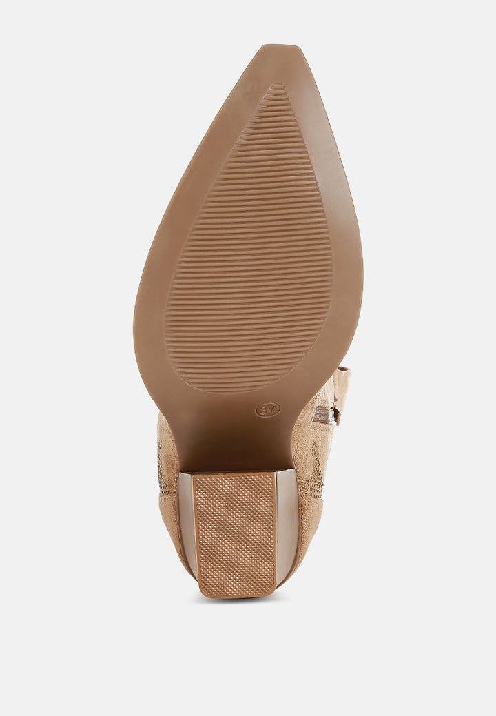 botas de becerro adornadas con pedrería rambler#color_camel
