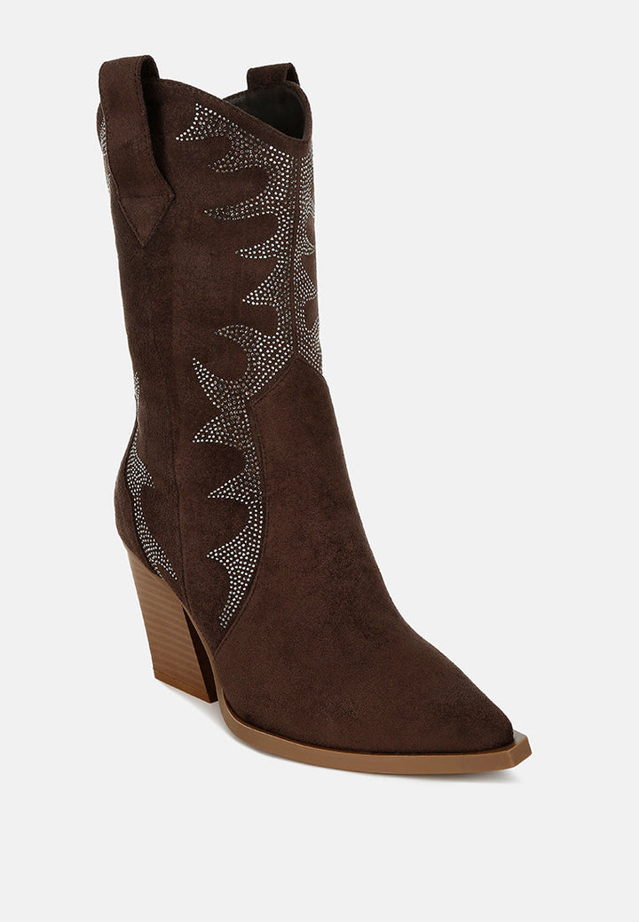 botas de becerro adornadas con pedrería rambler#color_brown