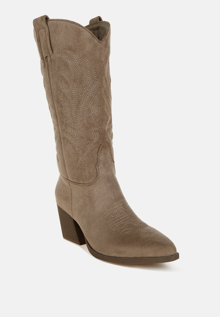 rancher microfiber long cowboy boots#color_taupe