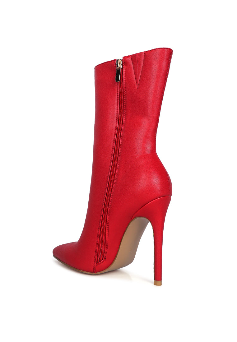 micah pointed toe stiletto high ankle boots#color_red