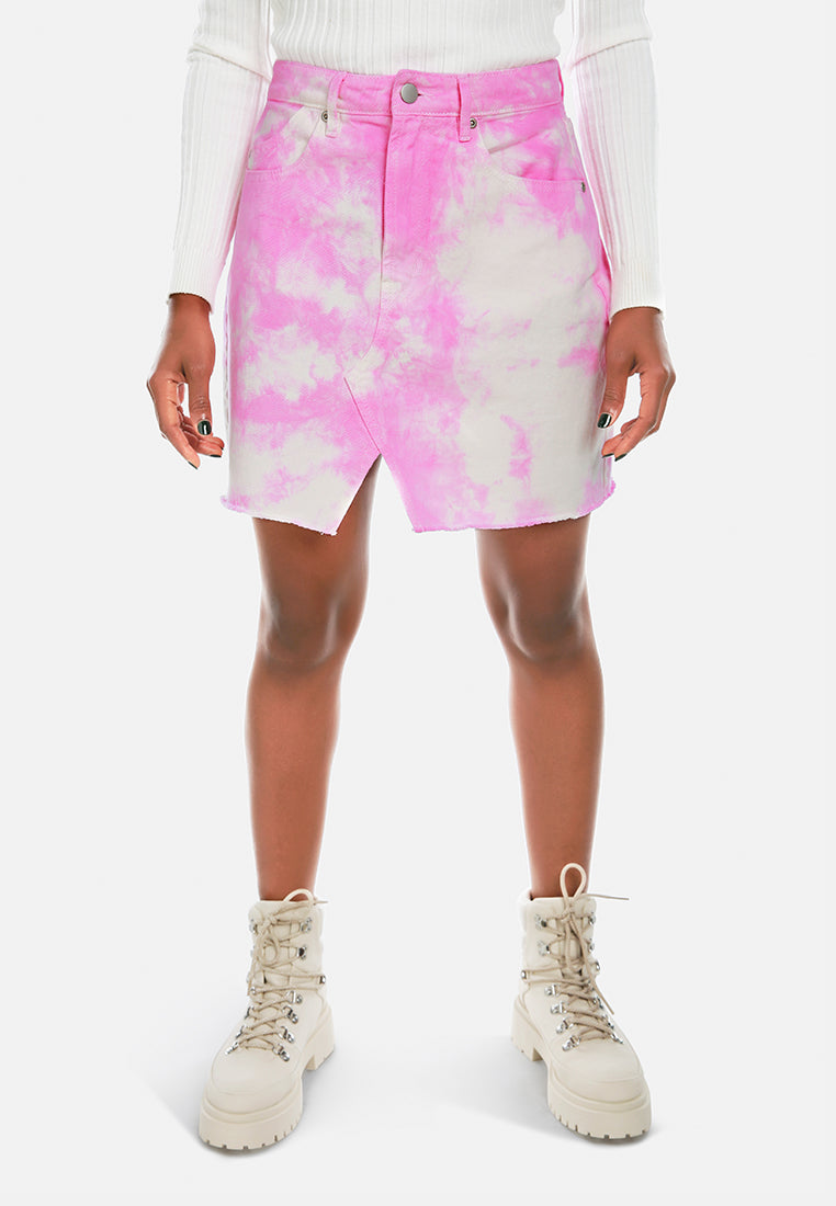 refreshing tie-dye skirt by ft#color_pink