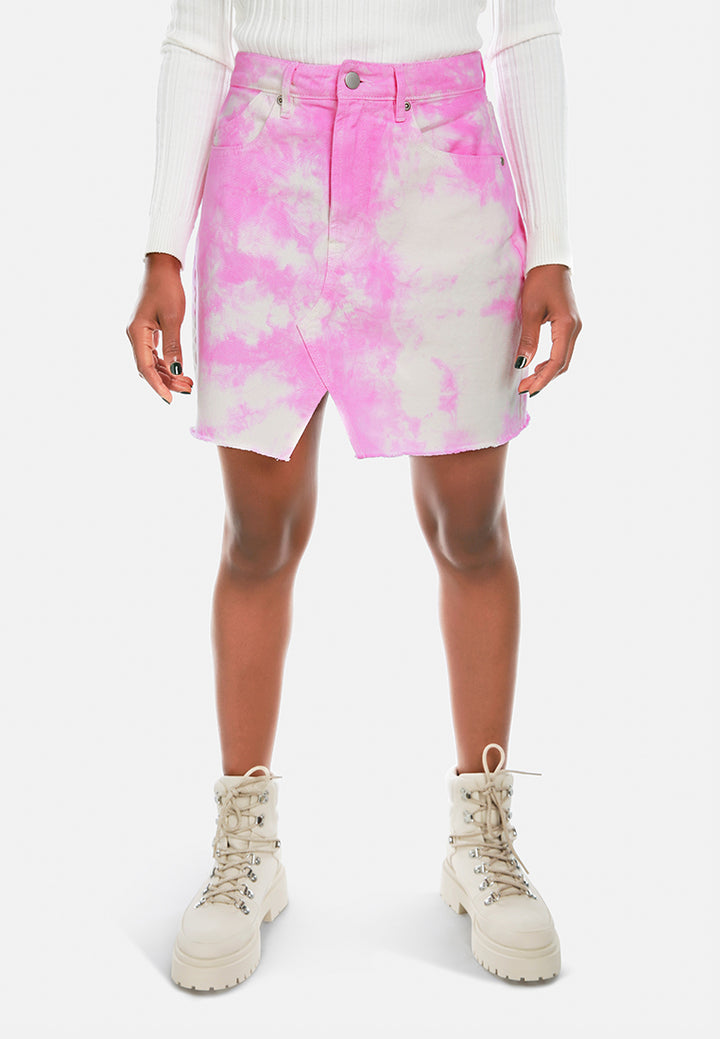 refreshing tie-dye skirt by ft#color_pink