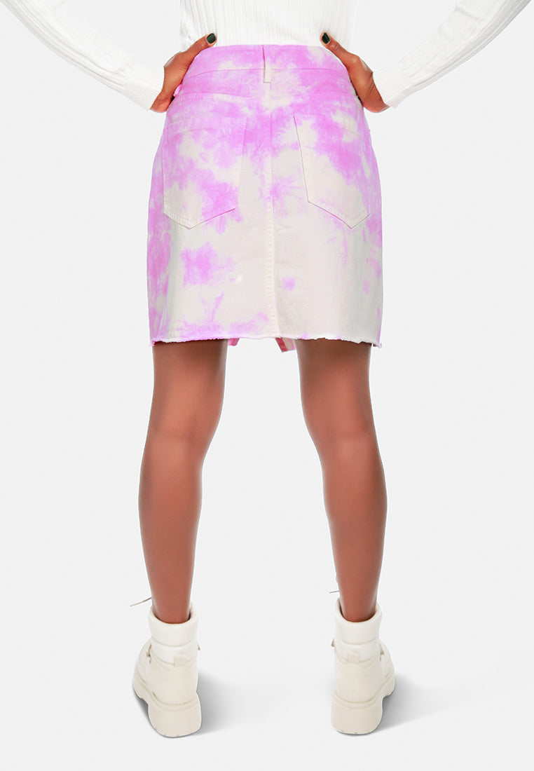 refreshing tie-dye skirt by ft#color_pink