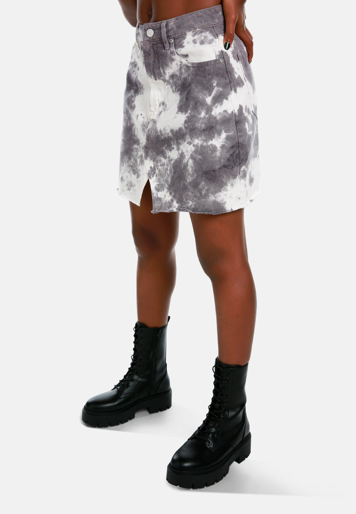 refreshing tie-dye skirt by ft#color_grey