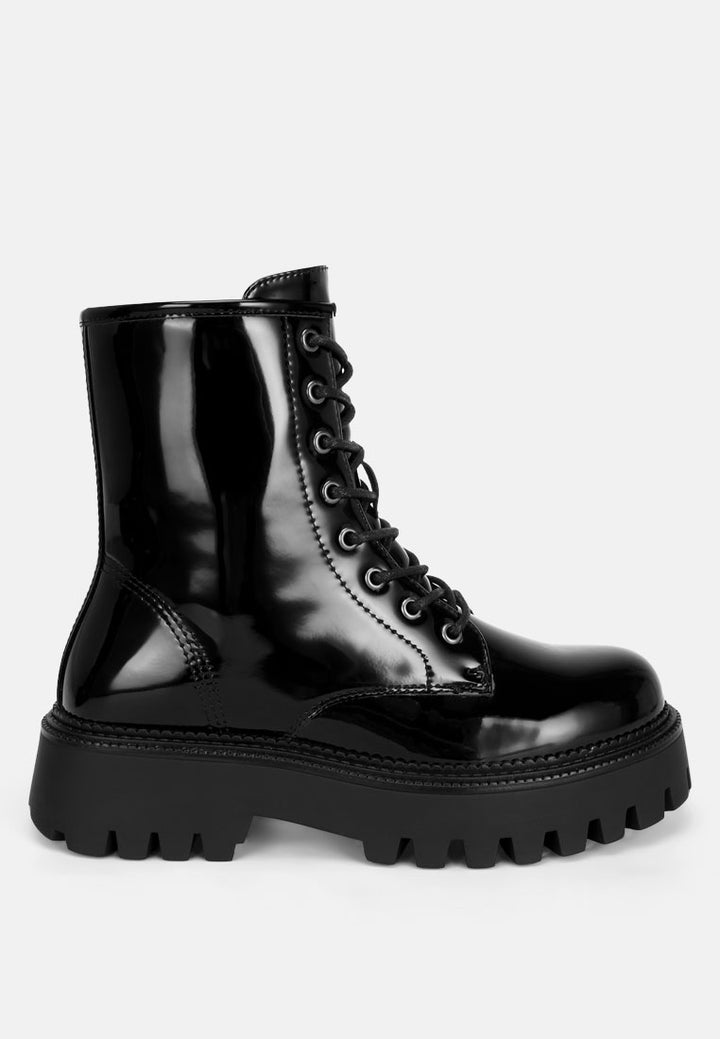 reginalda statement lace-up chunky boots#color_black-patent
