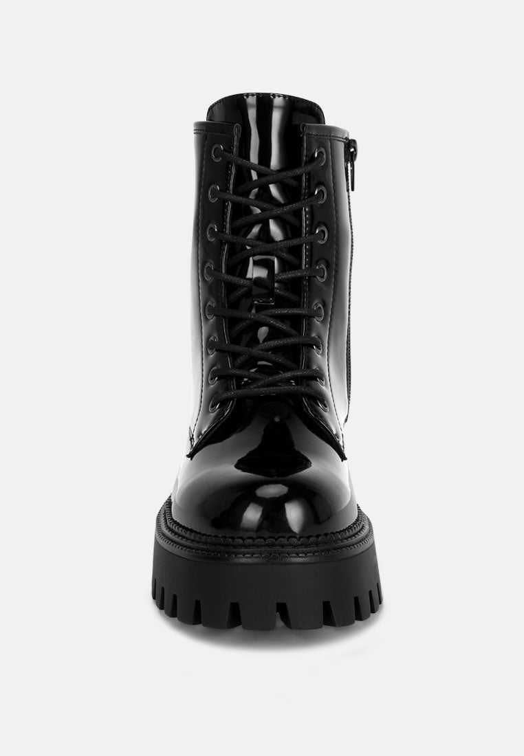 reginalda statement lace-up chunky boots#color_black-patent