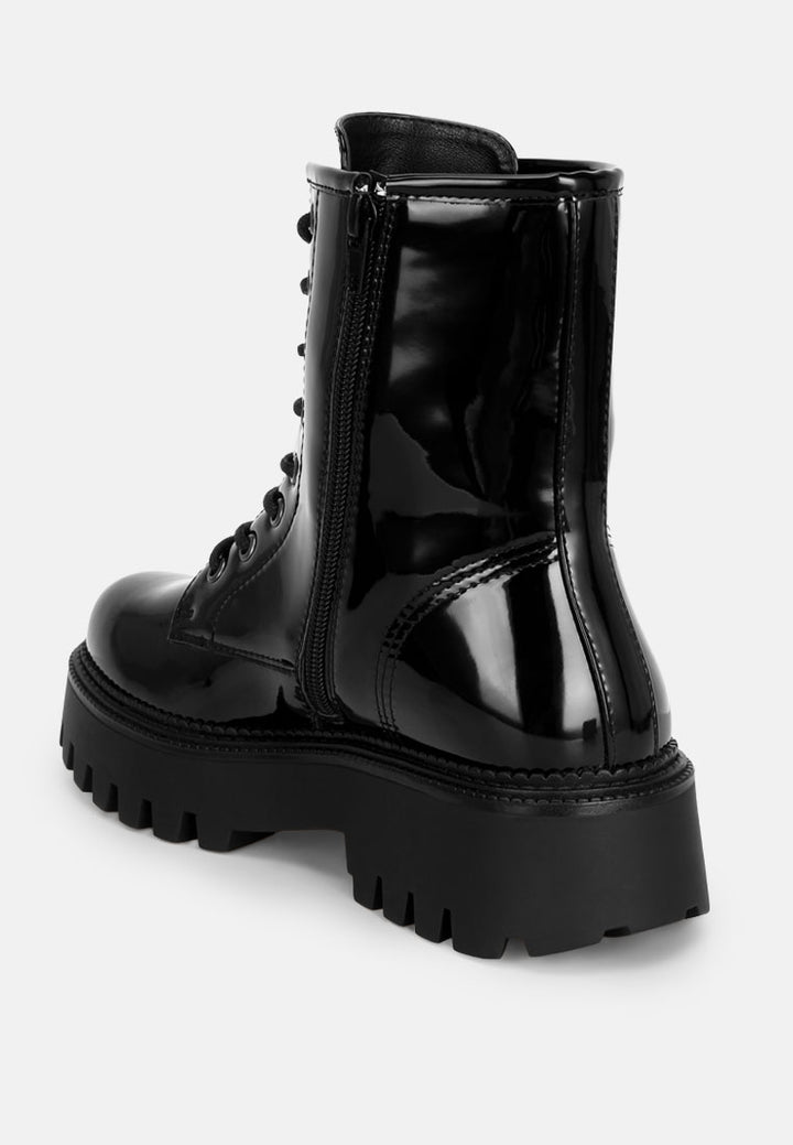 reginalda statement lace-up chunky boots#color_black-patent