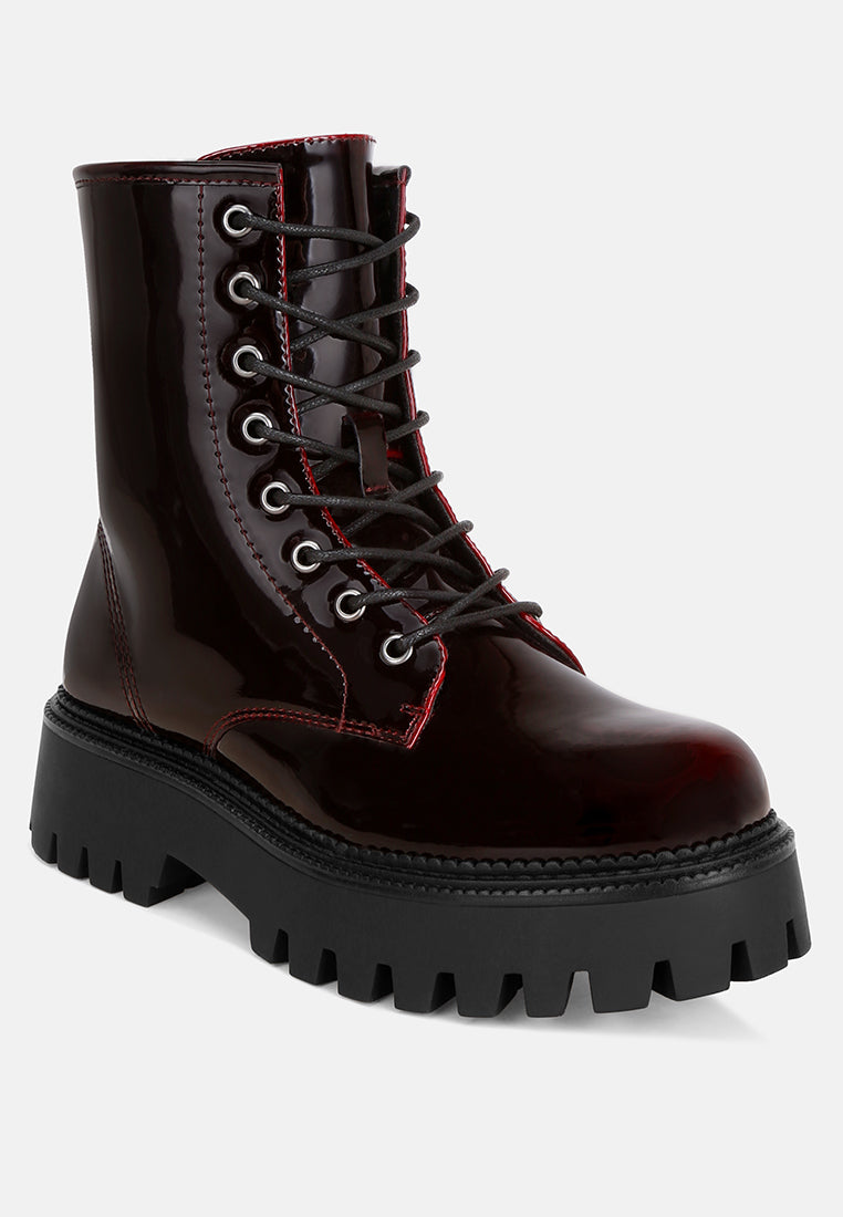 reginalda statement lace-up chunky boots#color_burgundy-patent