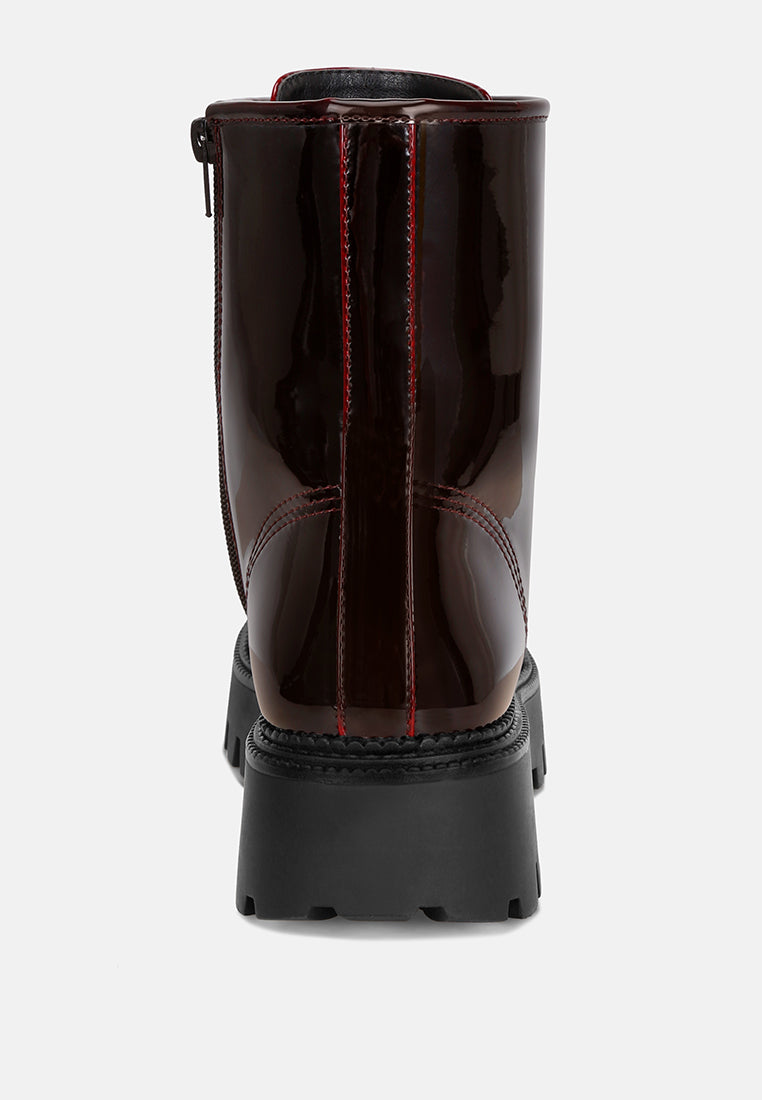 reginalda statement lace-up chunky boots#color_burgundy-patent