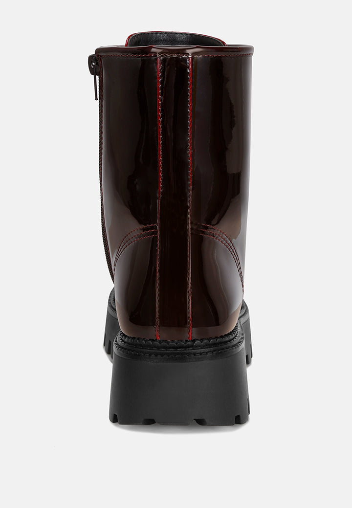 reginalda statement lace-up chunky boots#color_burgundy-patent