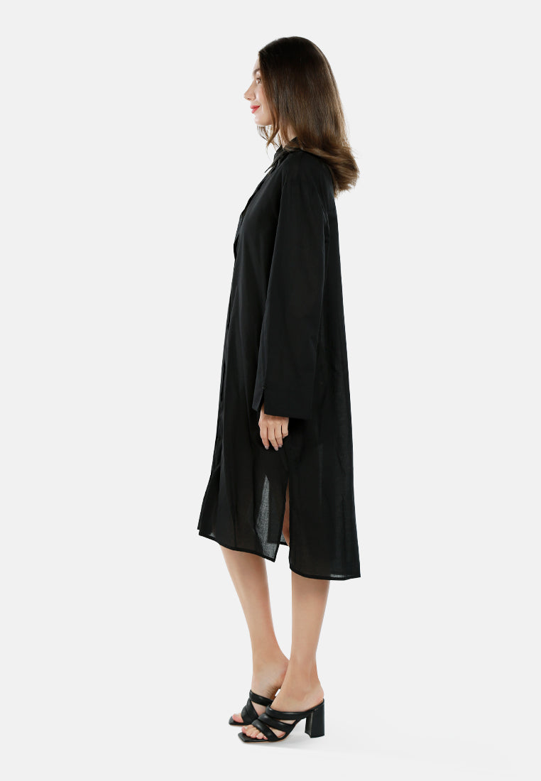 relaxed fit shirt dress by ruw#color_black