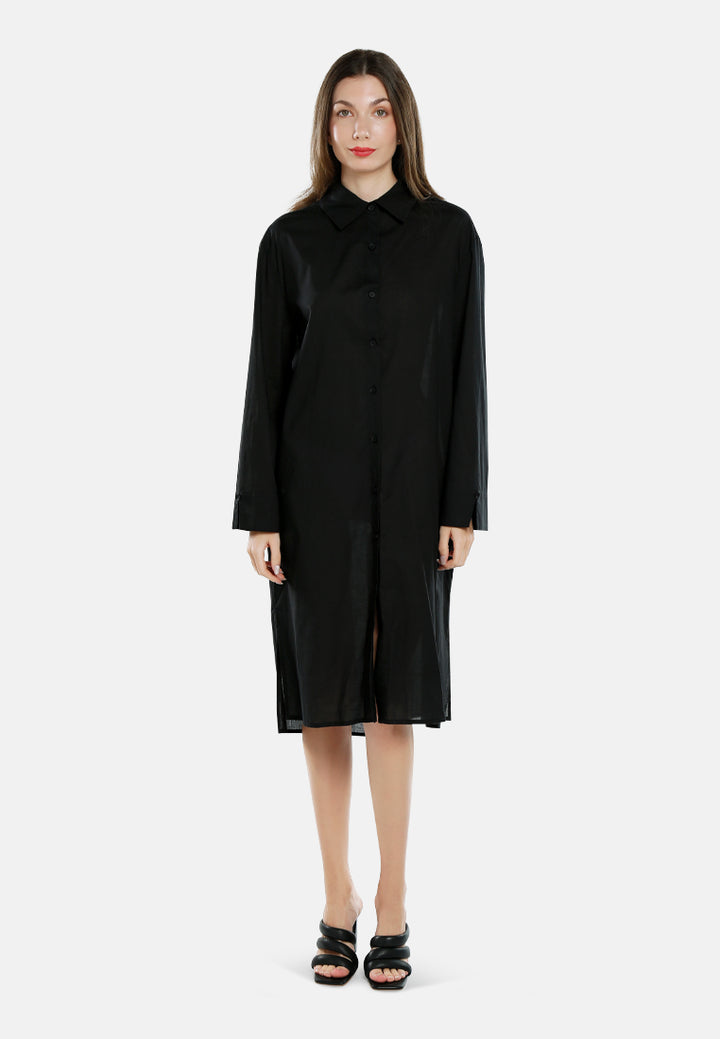 relaxed fit shirt dress by ruw#color_black