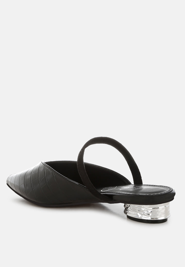 fantasy heel croco mules by rag#color_black