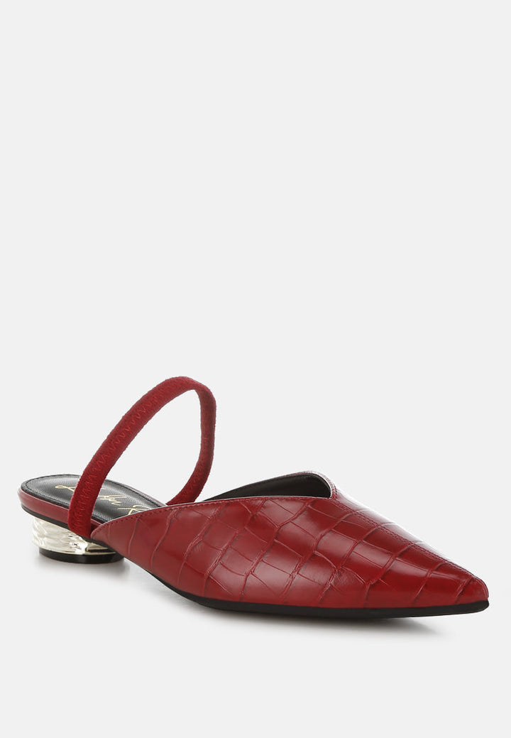 fantasy heel croco mules by rag#color_red